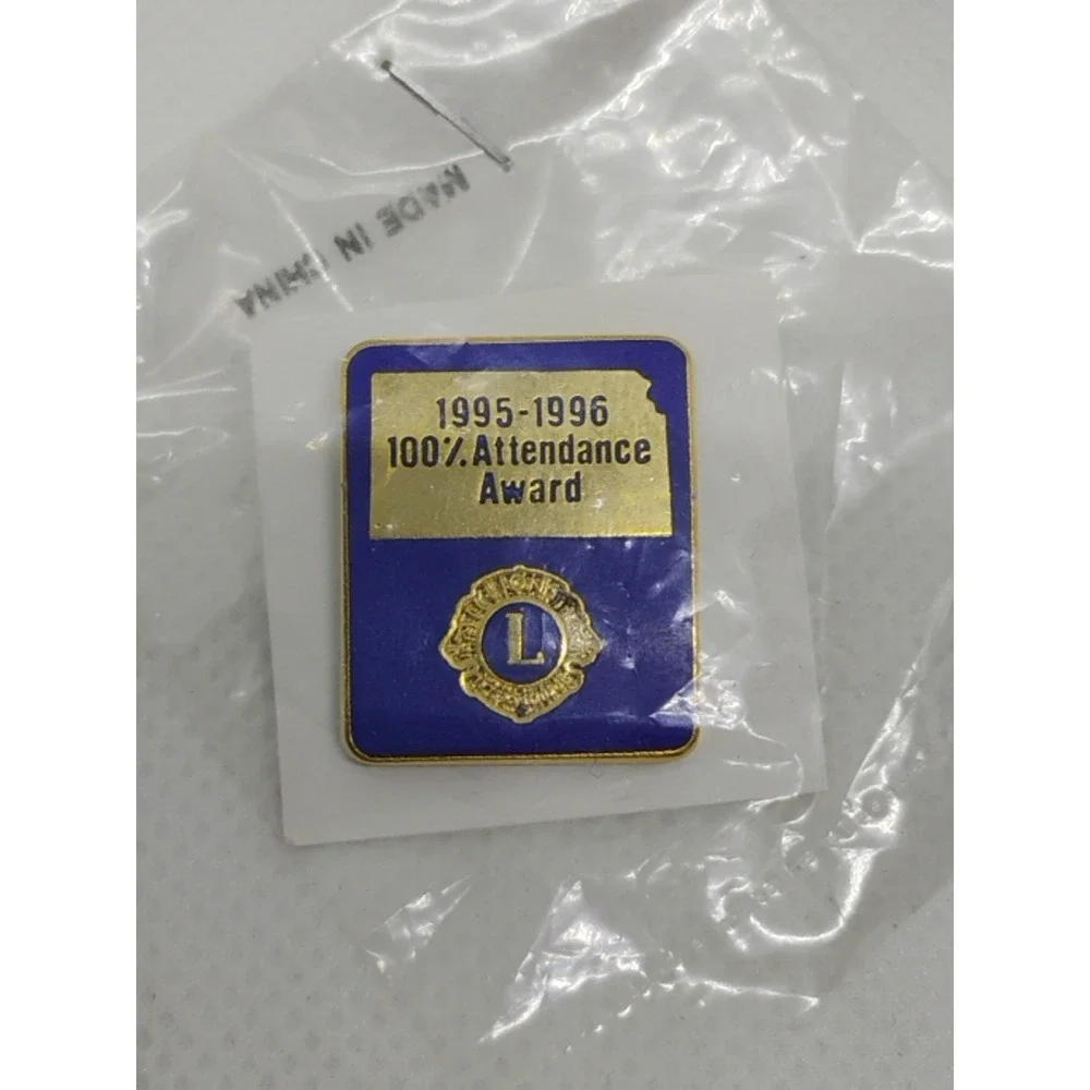Huge Lot Vintage Lions Club International Attendance Award Pins Most New